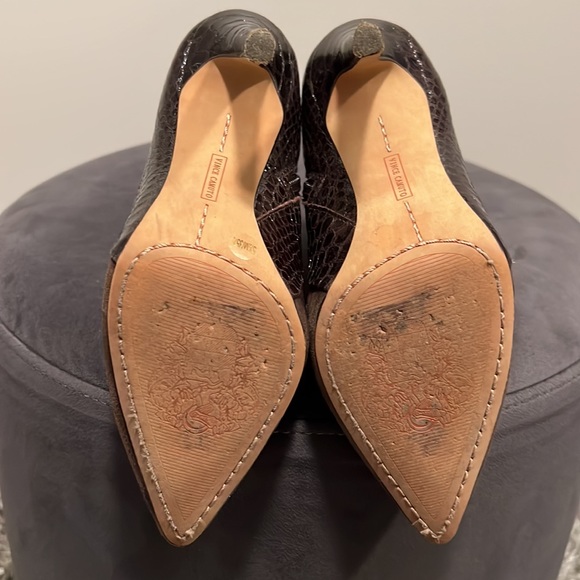 Vince Camuto suede/snakeskin booties - Picture 7 of 8